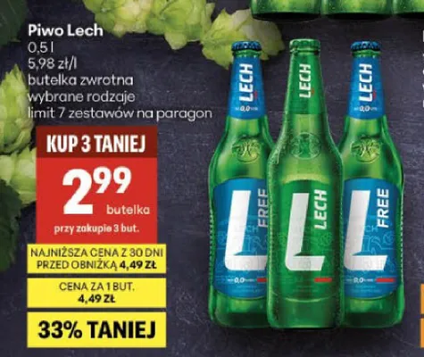 Piwo bezalkoholowe Lech Free Classic promocja w Delikatesy Centrum
