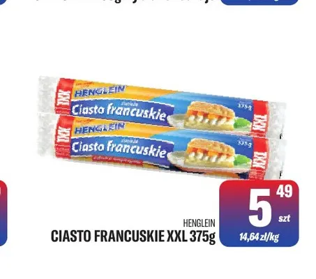 Ciasto francuskie XXL Henglein promocja w Tomi Markt