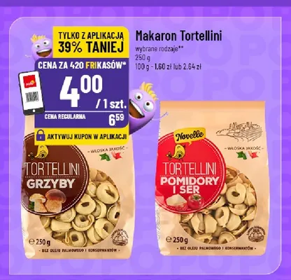 Makaron Tortellini z pomidorami i serem Novelle promocja w POLOmarket