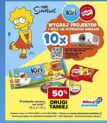 Przekąska serowa Kiri i ser mini Babybel promocja w Carrefour