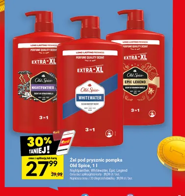 Żel pod prysznic pompka Old Spice Nightpanther promocja w Twój Market
