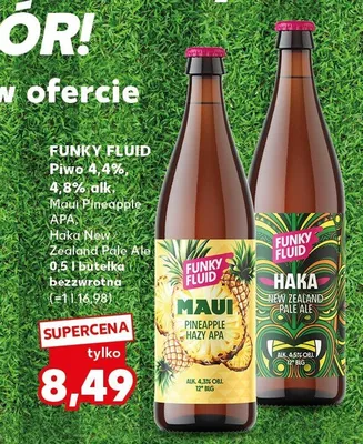 Piwo Funky Fluid Maui Pineapple Hazy APA promocja w Kaufland