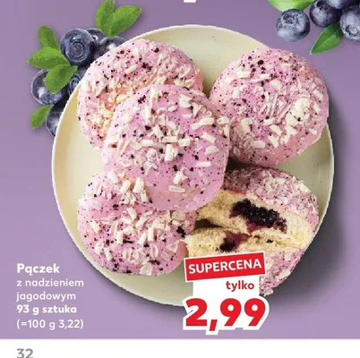 Pączek z nadzieniem jagodowym promocja w Kaufland