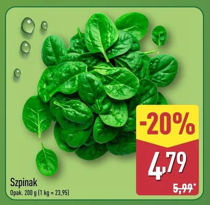 Szpinak promocja w Aldi