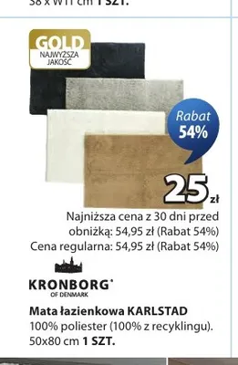 Mata łazienkowa Karlstad Kronborg promocja w Jysk