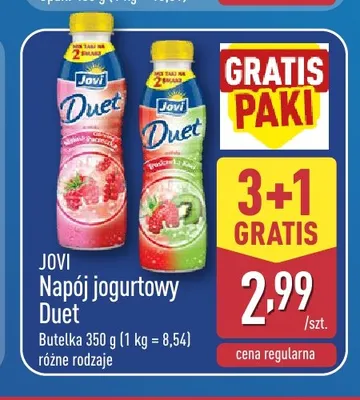 Napój jogurtowy Duet Jovi promocja w Aldi