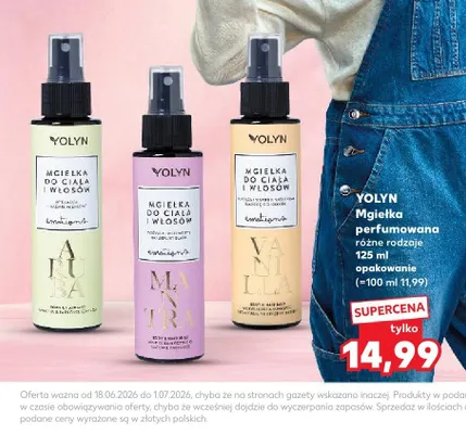 Mgiełka do ciała i włosów Yolyn Ma N Tra promocja w Kaufland