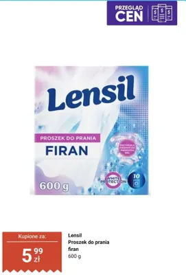 Proszek do prania firan Lensil promocja w Dino