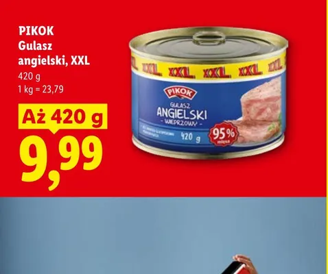 Gulasz angielski Pikok XXL promocja w Lidl