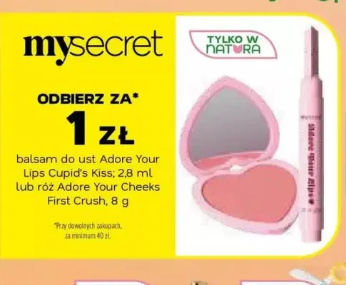 Róż Adore Your Cheeks First Crush My Secret promocja w Drogerie Natura