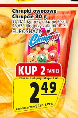 Chrupki owocowe Chrupcie promocja w Prim Market
