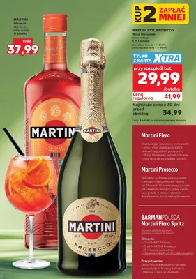 Wino musujące Martini Prosecco promocja w Kaufland