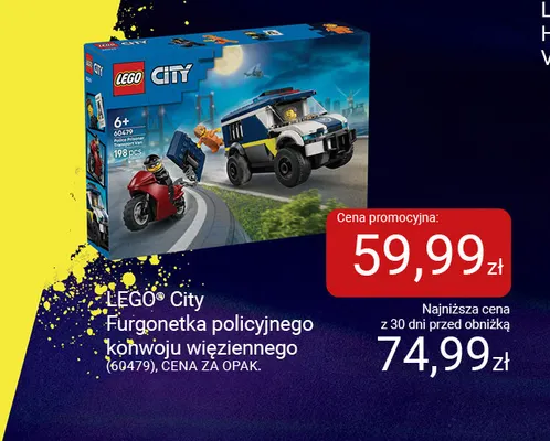 Klocki LEGO City Furgonetka policyjnego konwoju więziennego 60479 promocja w Smyk