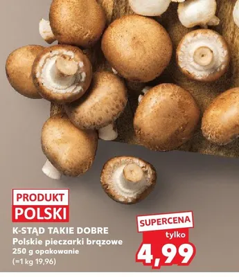 Pieczarki polskie brązowe promocja w Kaufland