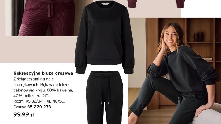 Rekreacyjna bluza dresowa promocja w Tchibo