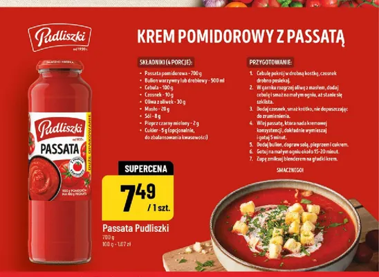 Passata Pudliszki promocja w POLOmarket