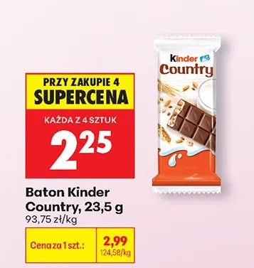 Baton Kinder Country promocja w Biedronka
