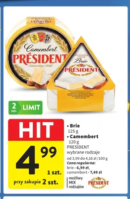 Ser Brie Président promocja w Intermarche