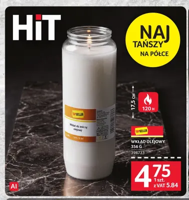 Wkład olejowy Topseller promocja w Selgros