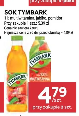 Sok jabłko Tymbark promocja w Stokrotka
