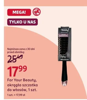 Szczotka okrągła do włosów promocja w Rossmann