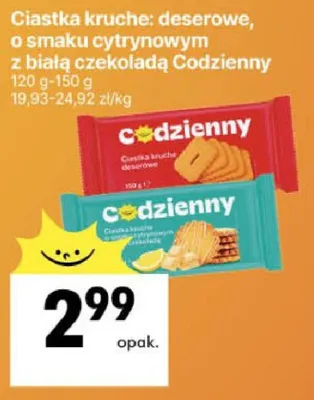 Ciastka kruche o smaku cytrynowym z białą czekoladą Codzienny promocja w Delikatesy Centrum