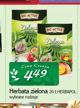 Herbata zielona Big-Active promocja w CEZAR Delikatesy