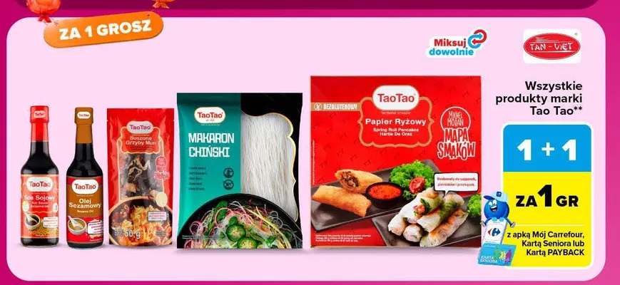 Suszone grzyby Mun Tao promocja w Carrefour