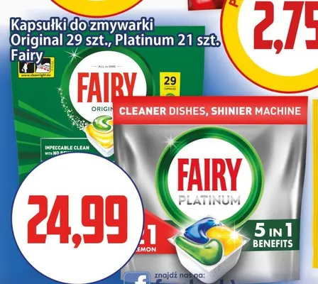 Kapsułki do zmywarki Platinum Fairy promocja w Kupiec