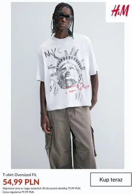 T-shirt Oversized Fit H&M promocja w H&M