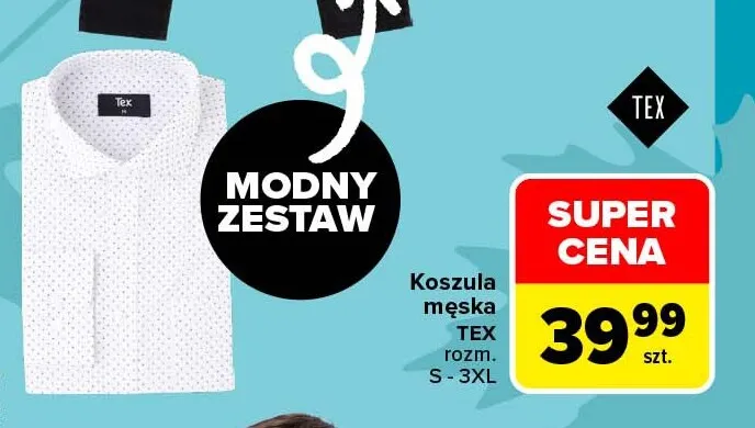 Koszula męska TEX promocja w Carrefour