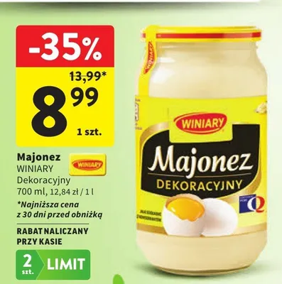 Majonez dekoracyjny promocja w Intermarche