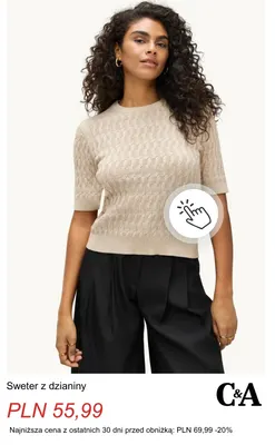 Sweter z dzianiny C & A promocja w C&A