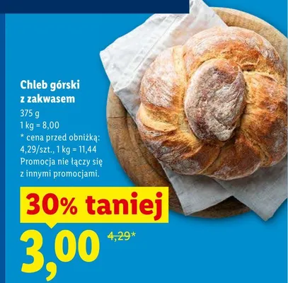 Chleb górski z zakwasem promocja w Lidl