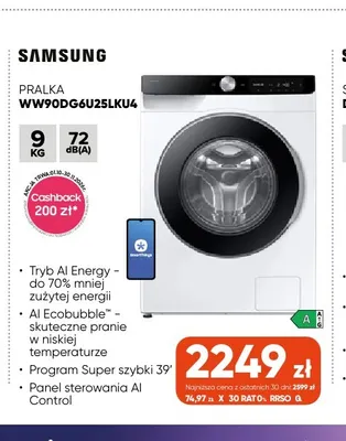 Pralka WW90DG6U25LKU4 Samsung promocja w Max Elektro