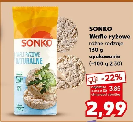 Wafle ryżowe różne rodzaje promocja w Kaufland
