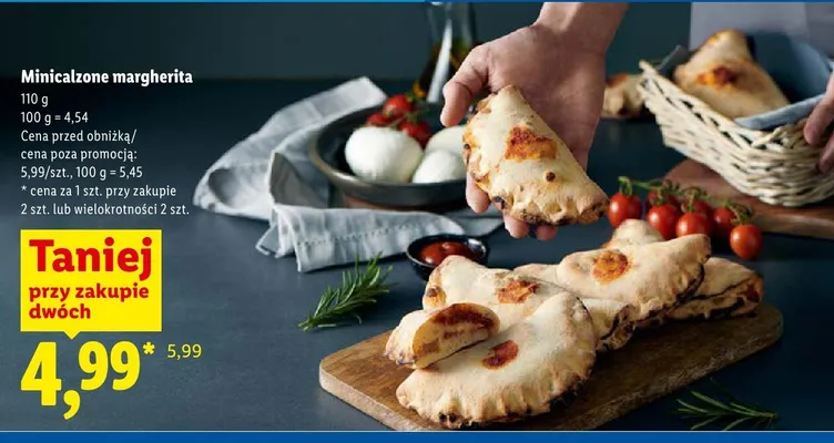 Minicalzone margherita Piekarnia Lidla promocja w Lidl