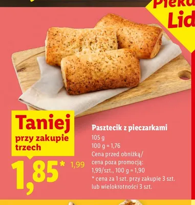 Pasztecik z pieczarkami Piekarnia Lidla promocja w Lidl
