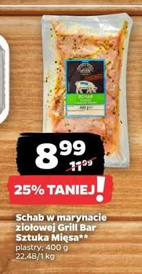 Schab w marynacie ziołowej Grill Bar Sztuka Mięsa promocja w Netto