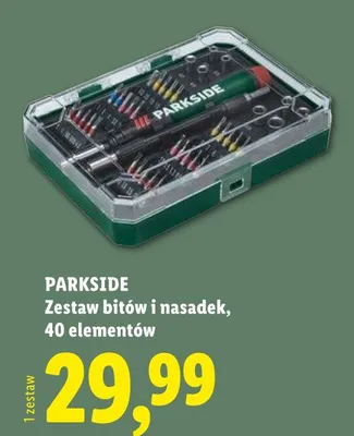 Zestaw bitów i nasadek PARKSIDE 40 elementów promocja w Lidl