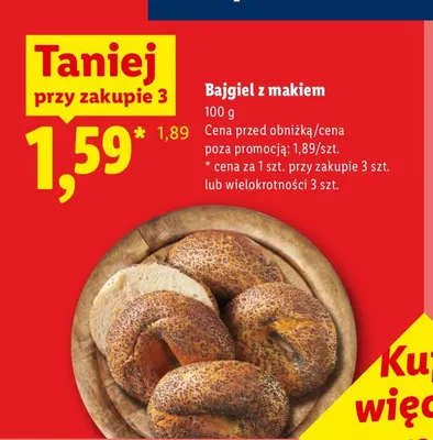 Bajgiel z makiem promocja w Lidl