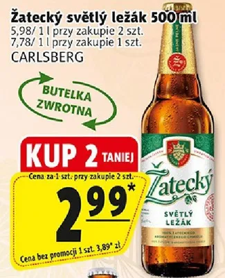 Piwo Żatecký světlý ležák promocja w Prim Market