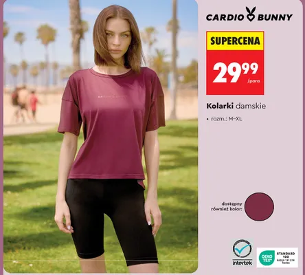 Kolarki damskie CARDIO BUNNY promocja w Biedronka