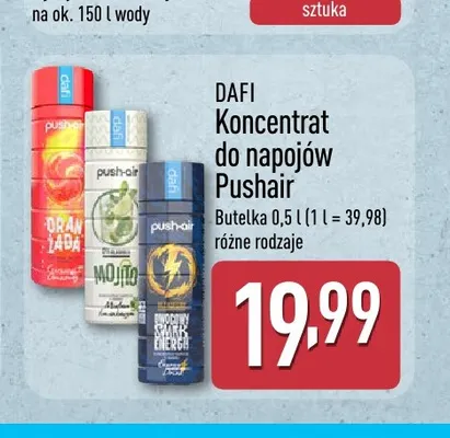 Koncentrat do napojów Dafi Pushair promocja w Aldi