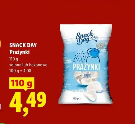 Prażynki bekonowe Snack Day promocja w Lidl