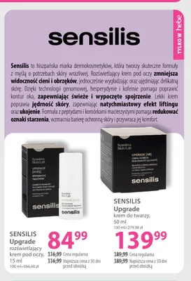 Krem do twarzy Sensilis Upgrade promocja w Hebe