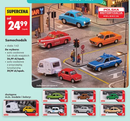 Samochodzik auto służb miejskich Polska Motoryzacja promocja w Biedronka