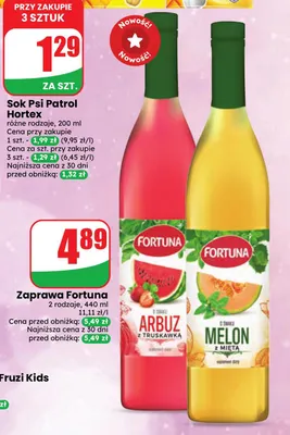 Zaprawa melon z miętą Fortuna promocja w Dino