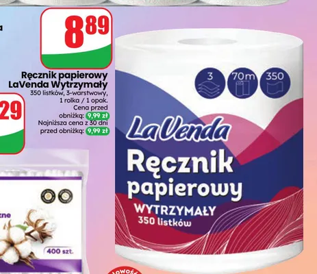 Ręcznik papierowy LaVenda Wytrzymały promocja w Dino