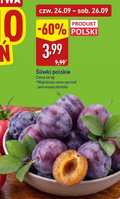 Śliwki polskie promocja w Aldi